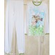 PIGIAMA DONNA CON STAMPE,PURO COT.FELPATO INTERN. NUOVO