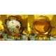 VECCHIO SPECCHIO GIREVOLE CON SUPPORTO IN OTTONE -