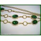 ELEGANTE CINTURA CATENA BON BON VERDE SMERALDO CM. 110