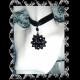 COLLARINO GOTHIC CHOCKER CRYSTALS BLACK STAR STELLA NERA