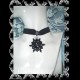 COLLARINO GOTHIC CHOCKER CRYSTALS BLACK SNOW FLAKE FIOCCO