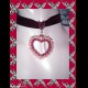 COLLARINO CHOCKER SWAROVSKI CRYSTALS PRINCESS HEART CUORE 1@