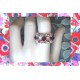 ANELLO TRILOGY SWAROVSKI RING CRYSTALS FUCHSIA AB