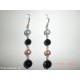 ORECCHINI ARGENTO 925 ONICE E PERLE NATURALI MULTICOLOR