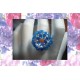 ANELLO VICTORiAN RING CRISTALLI SWAROVSKI INDICOLITE BLUE B