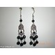 ORECCHINI  IN ONICE E ARGENTO TIBETANO