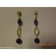 ORECCHINI ARGENTO 925 DORATO E AMETISTA