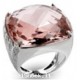 ANELLO IN ARGENTO 925 RODIATO QUARZO ROSA