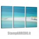 3 QUADRI SARDINIA'S SEA  LIFESTYLE CANVAS ARREDO