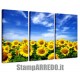 QUADRO ARTE MODERNA GIRASOLE MODERN ART STAMPA TELA FIORI