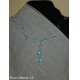 COLLANA GIROCOLLO PERLE VETRO AZZURRO ELEGANTE