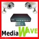 2 Telecamere 36 led CCD videosorveglianza + QUAD 4 CANALI