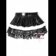 DARK GOTHIC MINIGONNA IN PVC NERO BIANCO CON PIZZO