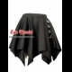 DARK GOTHIC MINIGONNA NERA IN DRILL TAGLIO STREGA CON GANCI