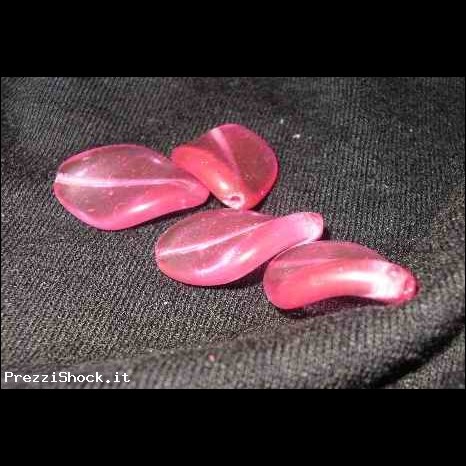 Perla Elica rosa intenso 18x13mm