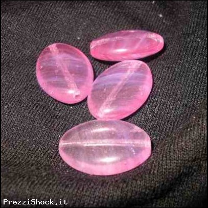 Perla ovale piatta Rosa chiaro melang 16x11mm