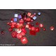 Lotto 50pz mix perle vetro e cristallo rosso da 2 a 15mm