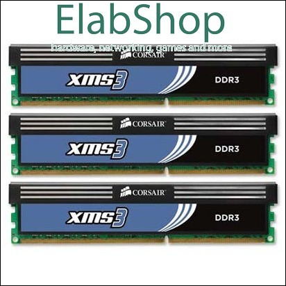 RAM DDR3 Corsair XMS3 CMX6GX3M3C1600C7 1600MHz 6GB (3x2GB) C
