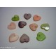 10 charms a Cuore in madreperla mm 10 colori mix