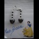 orecchini pendenti cuore swarovski perle vetro scopp nero