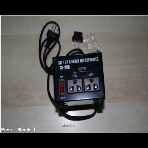 Trasformatore adattatore di tensione 220/110 volts 500watt
