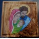 Sacra Famiglia Icona olio su legno dipinta a mano