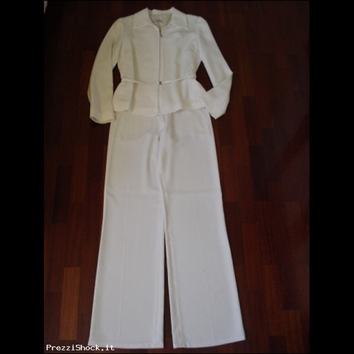 Tailleur EXTYN bianco tg. 40 giacca+pantaloni
