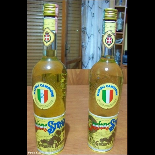 bottiglie Liquore Strega commemorative Napoli Campione