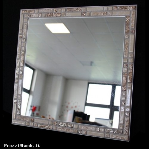 Specchio Quadrato 36 x 36 con cornice in prezioso mosaico
