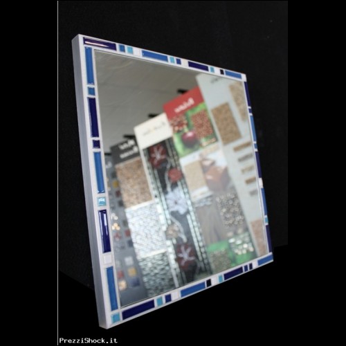 Specchio Quadrato 33 x 33 con cornice in prezioso mosaico