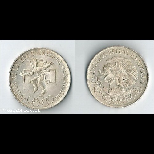 messico 25 pesos 1968