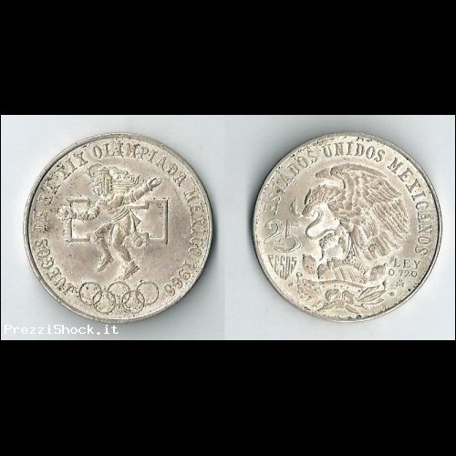messico 25 pesos 1968