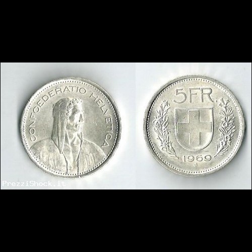 svizzera 5 franchi 1969