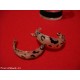 Orecchini pendenti Mezze lune leopardo in plastica diam 5cm