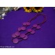 Collana Etnica in legno Viola  Chiusura a moschettone