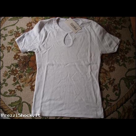 T-shirt bianca con dettaglio a goccia