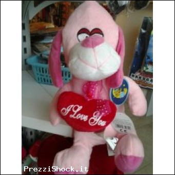 peluches cane cuore