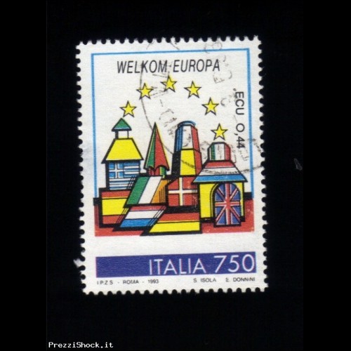 Francobolli Italia Repubblica 1993 - Europa Unita Welkom