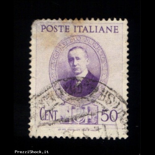 Regno - Vittorio Emanuele III - Guglielmo Marconi da 50C.