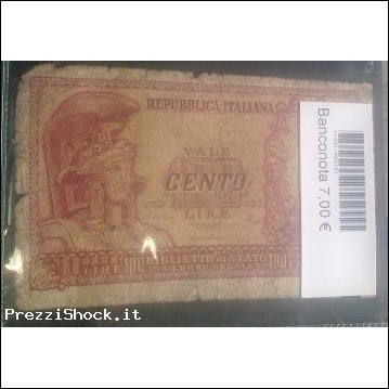  P0010 Banconota Cento 100 Lire Di Cristina Cavallaro Parisi