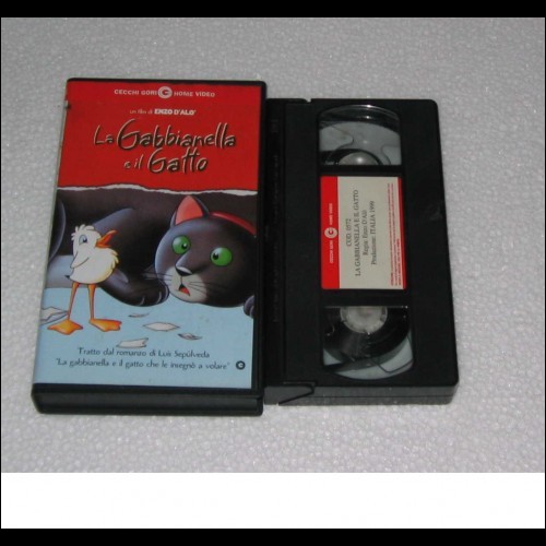  FILM LA GABBIANELLA E IL GATTO VHS originale usato