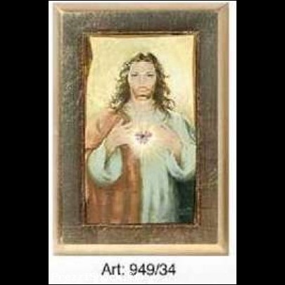Quadro Cristo 2 cm11x16 inserti argento e strass swarovski