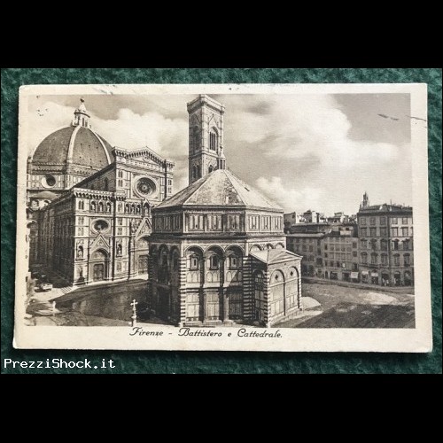 Cartolina FIRENZE - Battistero e Cattedrale - 1952