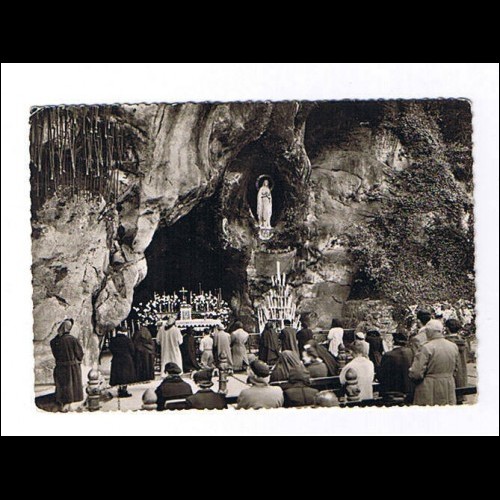 Cartolina - LOURDES - Vg. 1955 - Francobollo Lourdes