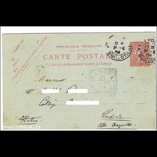 INTERO POSTALE FRANCIA - 1904 - USATA