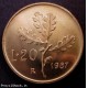 *S* Italia Repubblica 20 lire ramo di quercia 1987  FDC