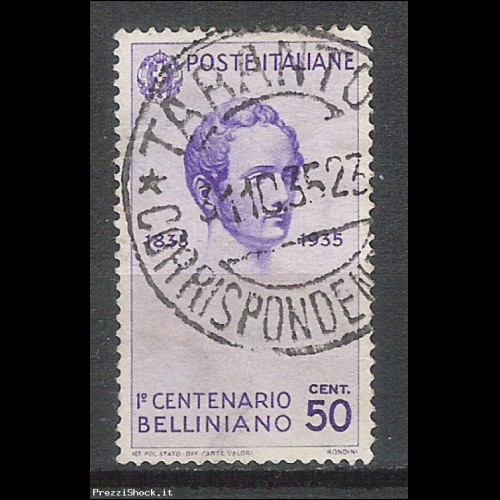 1935 - Vincenzo Bellini - cent 50 - USATO