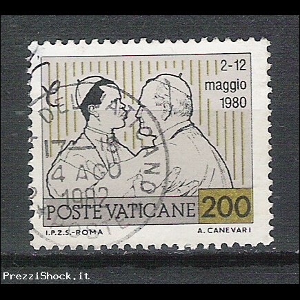 1981 Vaticano - viaggi di Paolo II  200 - USATO