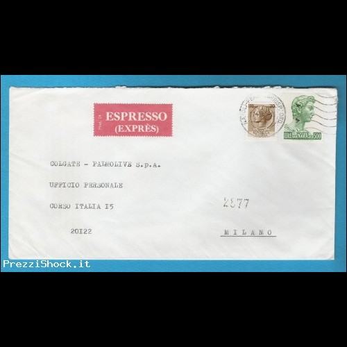 1979 - espresso affrancatura mista con San Giorgio - busta 