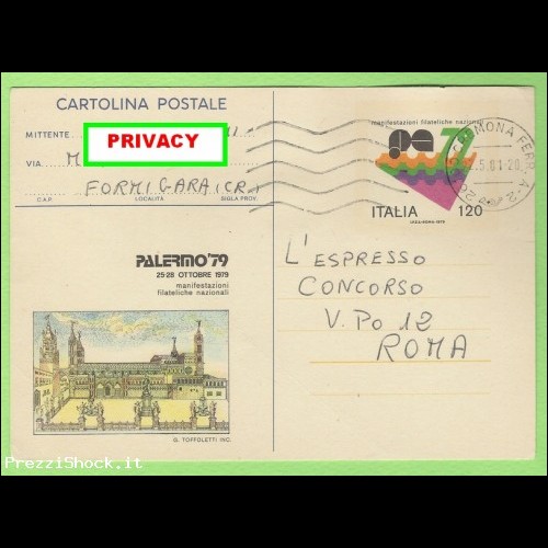 cartolina postale Palermo 79